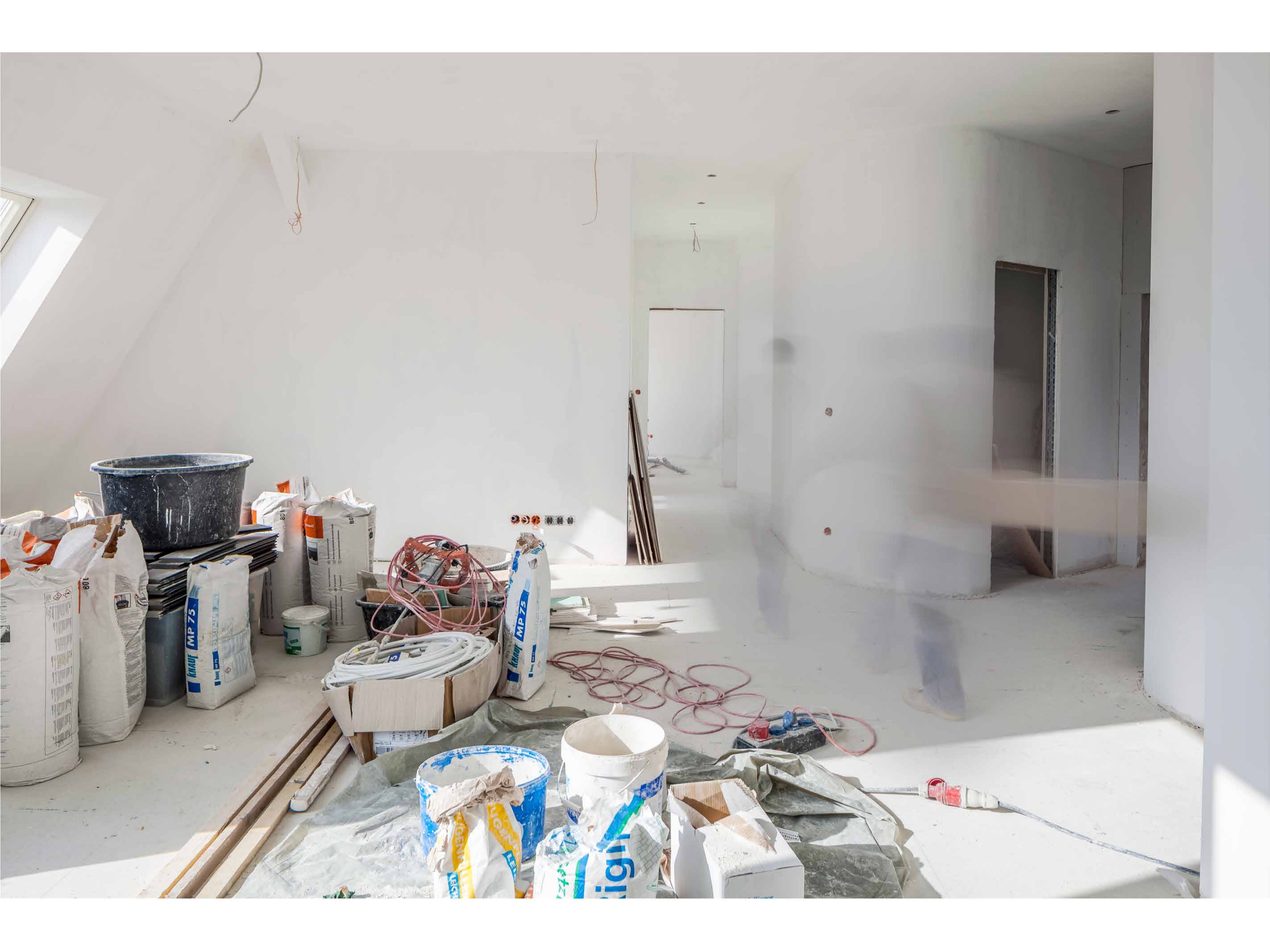 Rooftop construction — fitout and tiling