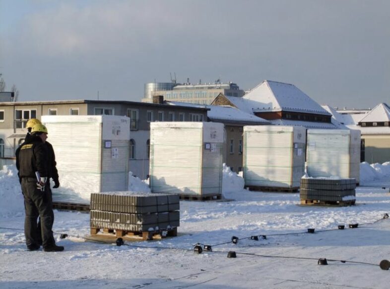 Solar tower installation